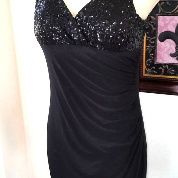 Jessica Howard Sequin wrap top Side Runch Dress - Picture 13 of 15